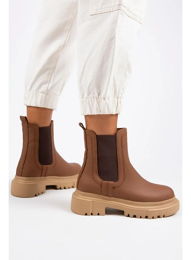 Emma Women's Genuine Leather Double-Sided Strapped Ankle Boot.