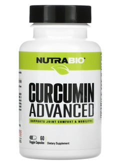 NutraBio Curcumin Advanced 60 Veggie Capsules 