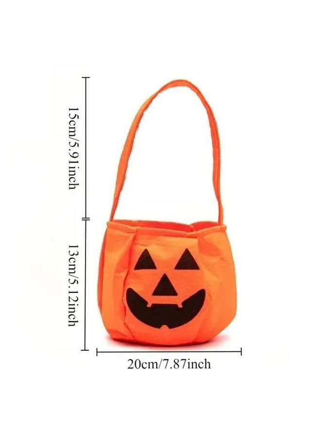 Type E 3D Pumpkin Candy Bag Jack O Lantern Face Halloween Party Favor Portable Fabric Gift Bag - Image 3