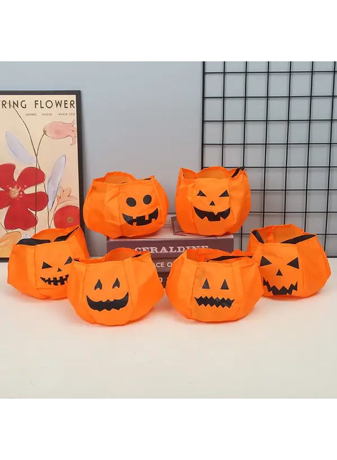 Type E 3D Pumpkin Candy Bag Jack O Lantern Face Halloween Party Favor Portable Fabric Gift Bag - Image 4