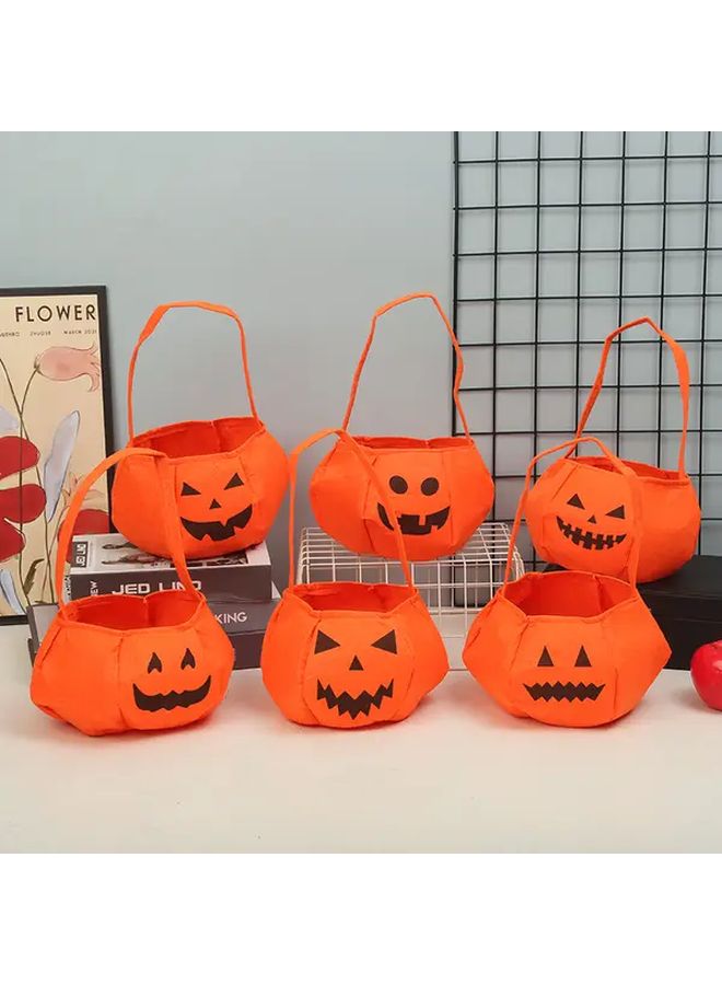 Type E 3D Pumpkin Candy Bag Jack O Lantern Face Halloween Party Favor Portable Fabric Gift Bag - Image 1