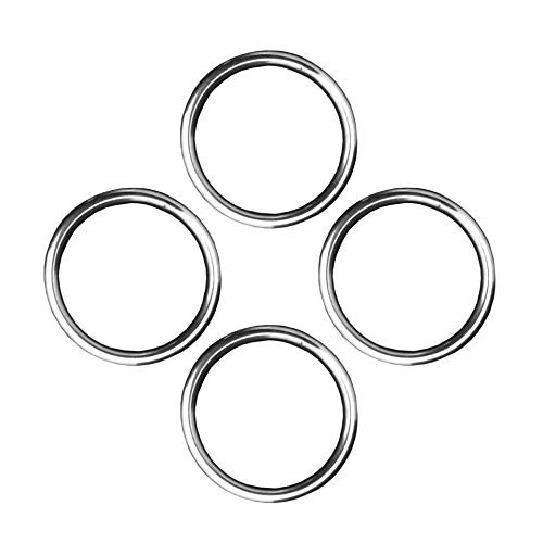 Tri Surge 316 Stainless Steel Round Ring Welded 5/32" x 1.5" (4mm x 38mm) Marine Grade O-Ring (4) anillo Redondo - Image 5