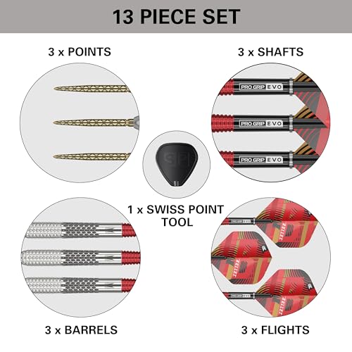 Target Darts Stephen Bunting G5 95% Tungsten Dart Set (23G), Steel Tip Swiss Point Darts | Generation 5 Player Edition Darts with Swiss Points, Professional Darts Set, Swiss Point Tool Included - Image 5