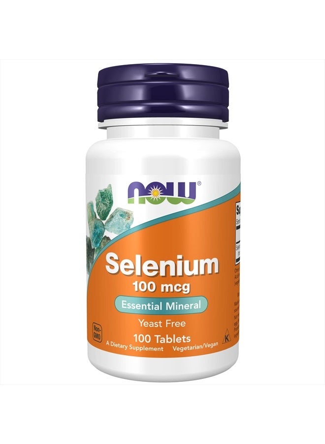 now Supplements, Selenium (L-Selenomethionine) 100 mcg, Essential Mineral*, 100 Tablets - Image 1