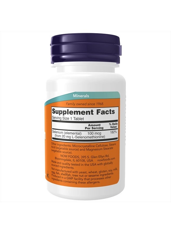 now Supplements, Selenium (L-Selenomethionine) 100 mcg, Essential Mineral*, 100 Tablets - Image 2