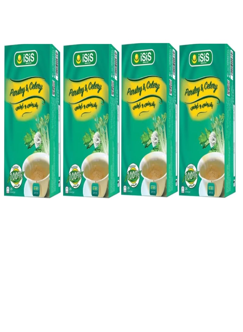 ISIS 4 pieces of Parsley & Celery Drink 4X25 Envelopes  - Image 1
