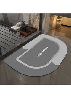 ZCM-HAPPY Super Absorbent Soft Floor Carpet Slip-Resistant Bathing Room Rug, Diatom Mud Microfiber Bath Mat, Strong Quick-Drying, Easy to Clean 50x80cm  - Image 3