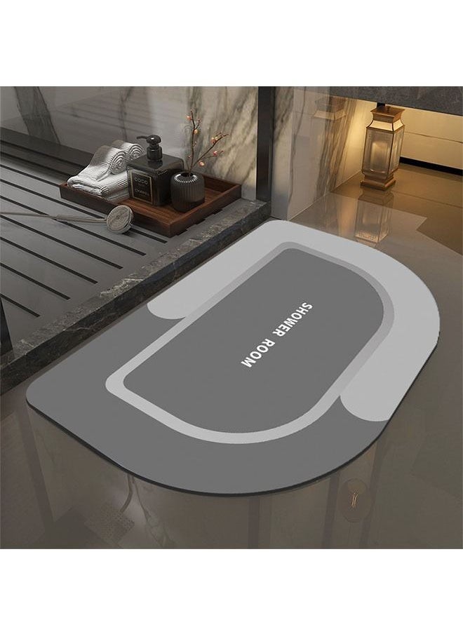 ZCM-HAPPY - Super Absorbent Soft Floor Carpet Slip-Resistant Bathing Room Rug, Diatom Mud Microfiber Bath Mat, Strong Quick-Drying, Easy to Clean 50x80cm - Image 1