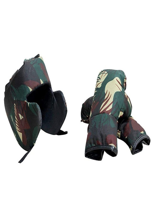 X RON XRON Army Design Boxing Kit Set | 1 Filled Punching Bag, 1 Head Guard, 2 Boxing Gloves | Boxing Training Punching Bag and Gloves for Boys and Girls | 4 to 14 Years Age Group (Set of 4) - Image 3