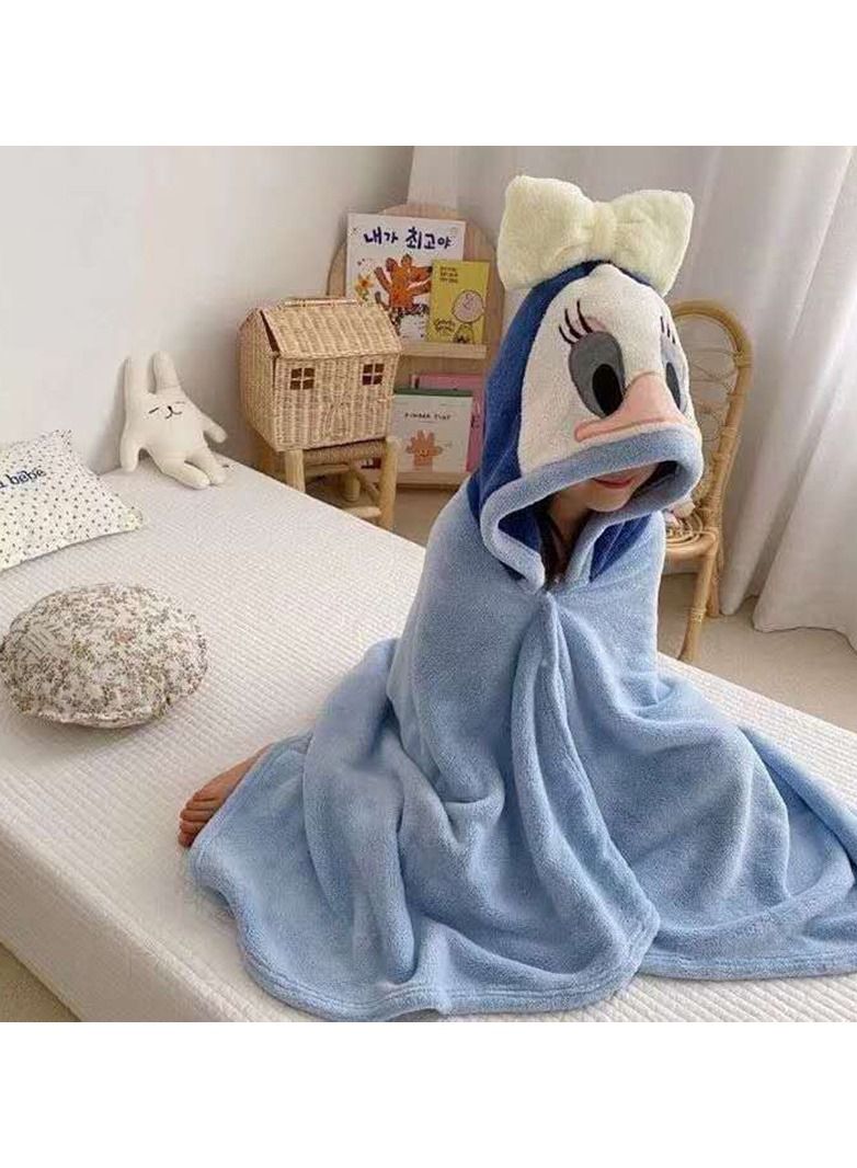 Loquat Cartoon Printed With Hood Fine Fiber Cloaks Bath Towels