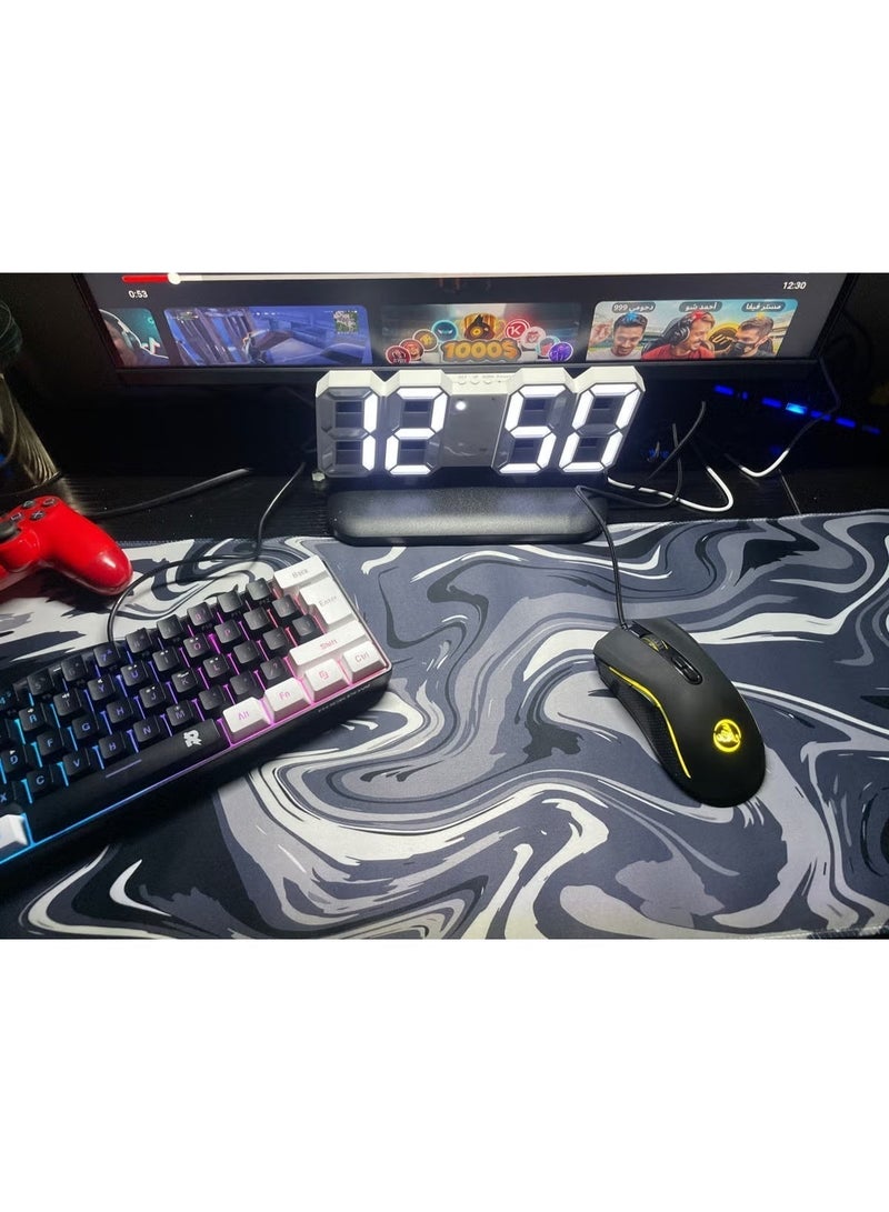Large Mouse Pad Extended Gaming Non-Slip Rubber Base Office Desk Keyboard Mouse Pads Black - Image 4