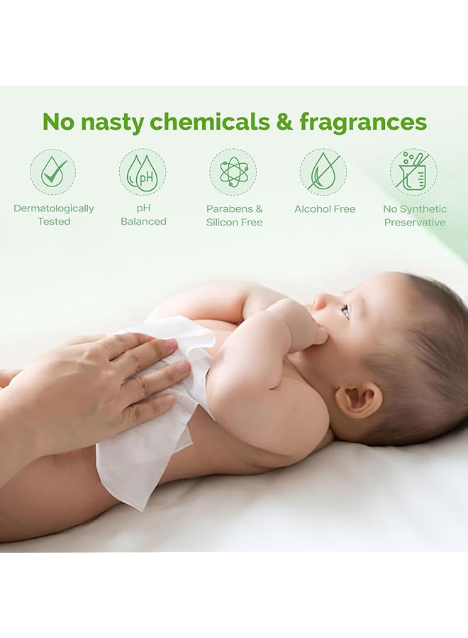 ECVV 180 Count Gentle Baby Wipes Alcohol Free Hypoallergenic Dermatologist Tested Moisturizing & Refreshing Wet Wipes For Newborns & Toddlers (3 Packs Total) - Image 2