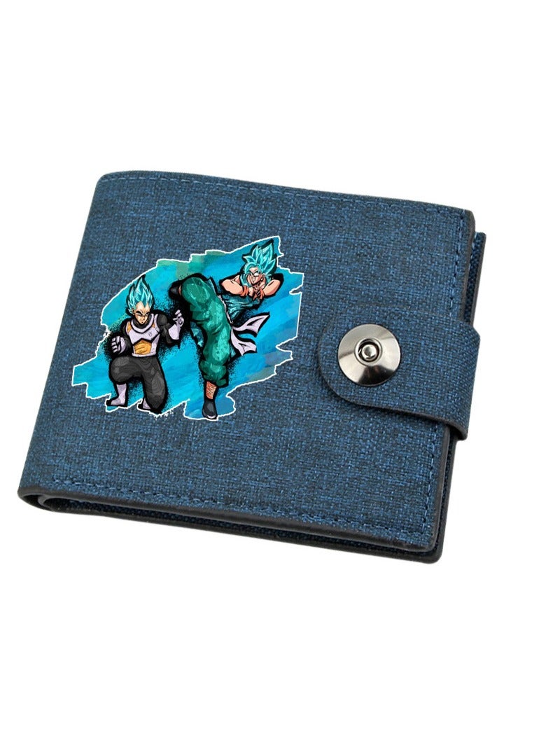KUYING Anime Dragon Ball Short Wallet Snap Wallet 