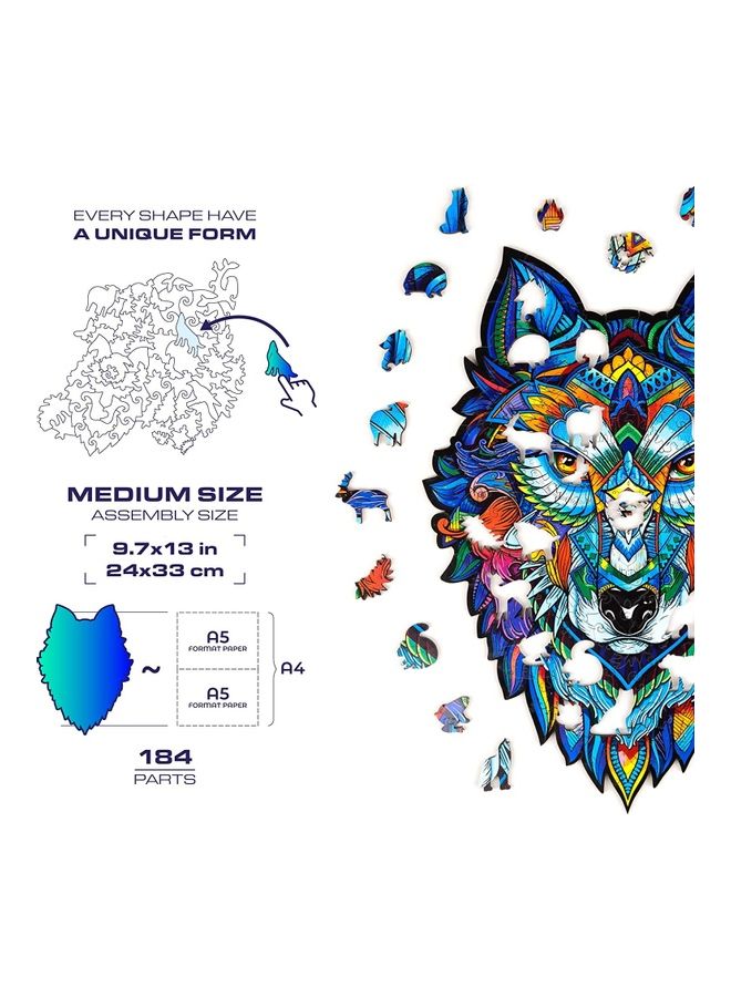 125-Piece Animal Shaped Wooden Jigsaw Puzzle Set - Image 2