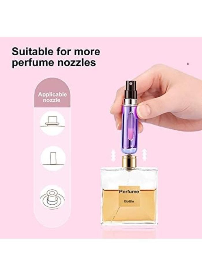 زجاجة رذاذ عطر صغيرة محمولة قابلة لاعادة الملء، علبة مضخة عطر، قابل لاعادة الملء، بخاخ عطر قابل لاعادة الملء للسفر (8مل، عبوه واحده,بني) - Image 5