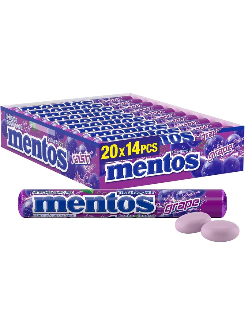 Mentos Roll Grape 29g Pack of 14 - Image 1