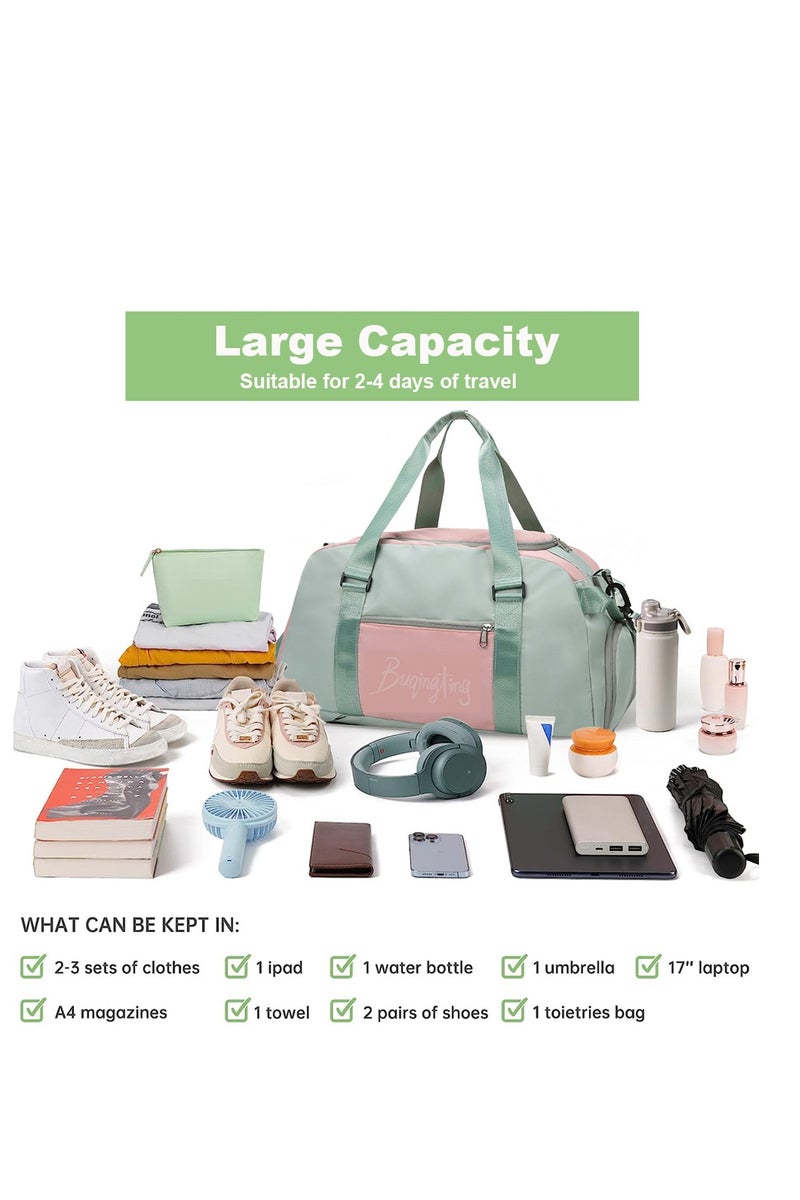 Aurrako Gym Bag Travel Bag For Man/Women,Duffle Sport Handbag for Travelling Large Capacity with Compartment and Wet Pocket Waterproof - Image 5