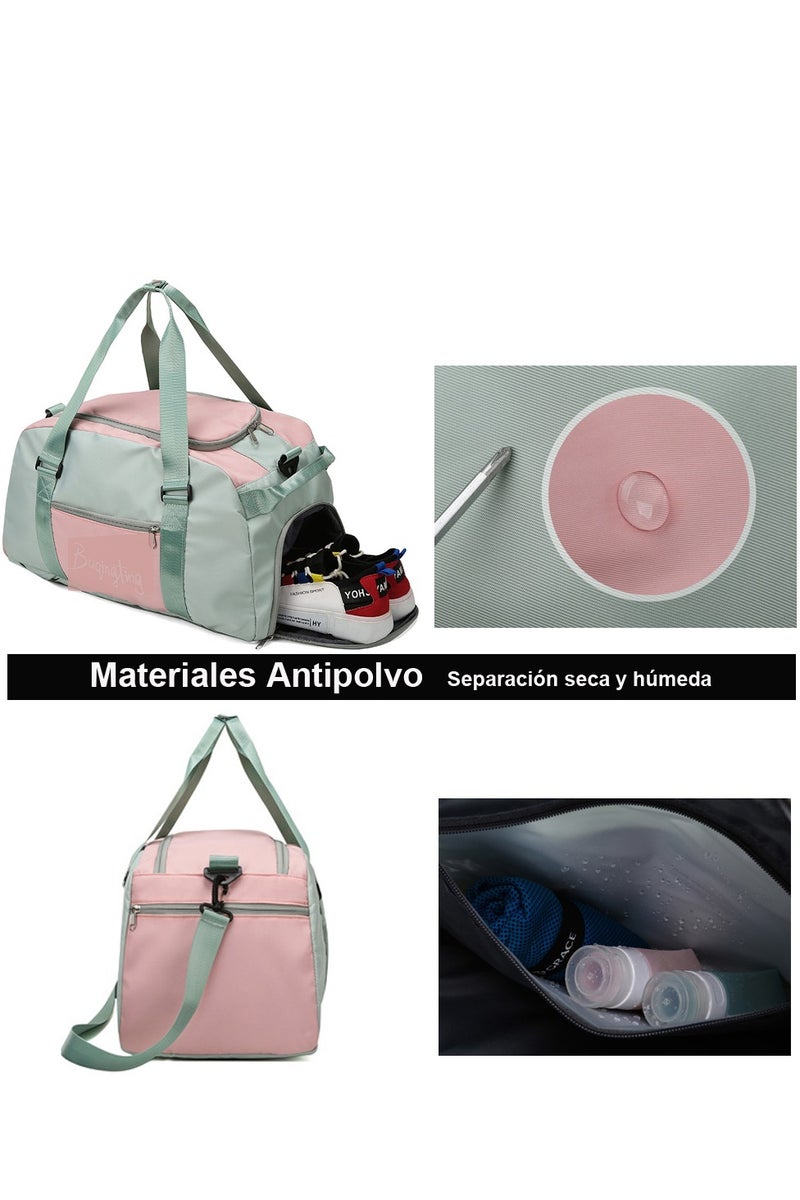 Aurrako Gym Bag Travel Bag For Man/Women,Duffle Sport Handbag for Travelling Large Capacity with Compartment and Wet Pocket Waterproof - Image 4