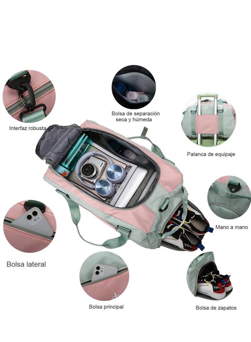 Aurrako Gym Bag Travel Bag For Man/Women,Duffle Sport Handbag for Travelling Large Capacity with Compartment and Wet Pocket Waterproof - Image 2