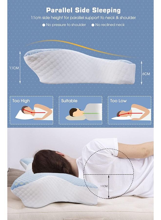 Arabest Memory Foam Bed Pillow for Sleeping，Neck Support Pillow for Shoulder and Neck Pain Relief Adjustable Orthopedic Bed Pillow for Sleeping  - Image 4