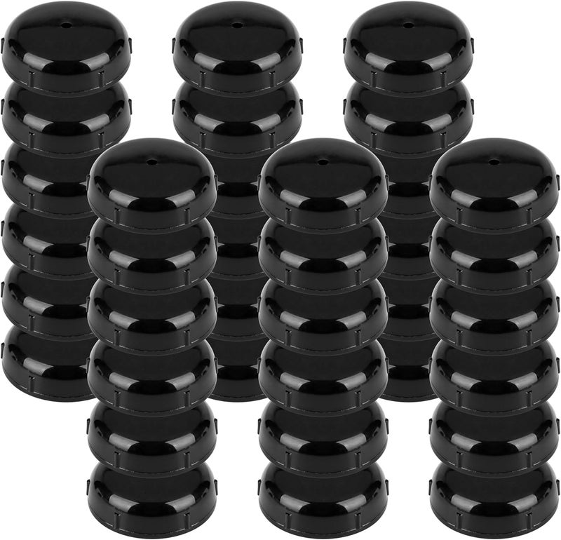 PETOX 36-Pack Wrought Iron Patio Furniture Feet Caps 1-1/2 inch Round Plastic Outdoor Chair Leg Caps, Patio Chair Leg Caps for Metal Chairs, Patio Furniture Replacement Feet for Chairs & Tables, Black - Image 1