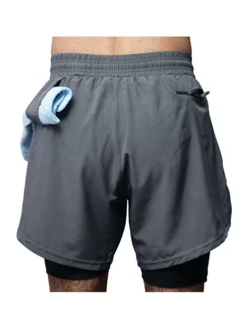 Spall Running Shorts Hanging Towel Pocket Latest Style For Fitness Athletic Gym Exercise Jogging Cycling Workout Active Training Ideal For Men Women  - Image 3