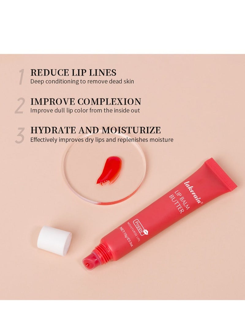 lakerain 6 Color Glossy Lip Butter Balm, Moisturizing Lip Gloss Butter Non Sticky, Clear Jelly Yummy Tint Lip Stain Balm, Nourishing Lip Care Oil & Repair Lip Mask for Soft & Smooth & Protect Dry Lip - Image 5
