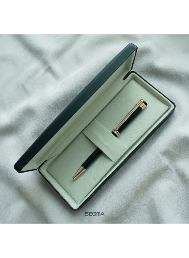 SEGMA Atelier Luxury Metal Ballpoint Pen – Black & Rose Gold Executive Writing Pen - Image 4