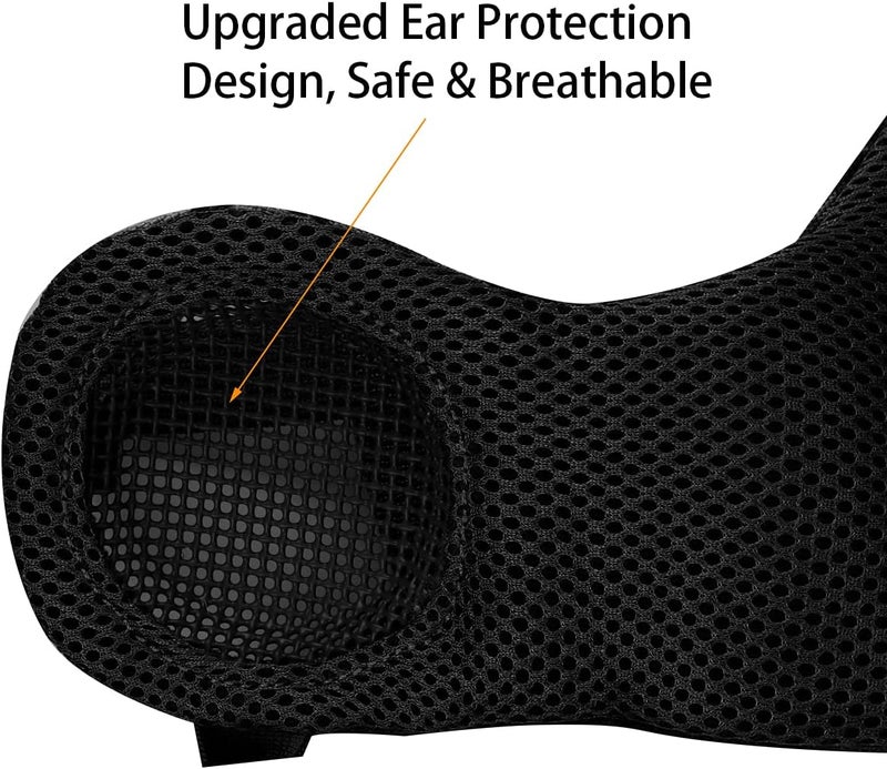 Aoutacc Foldable Airsoft Mesh Mask, Nylon Military Tactical Half Face Mesh Masks with Ear Cover Protection Adjustable CS Protective Lower Guardfor Mask CS Hunting Paintball Shooting - Image 3