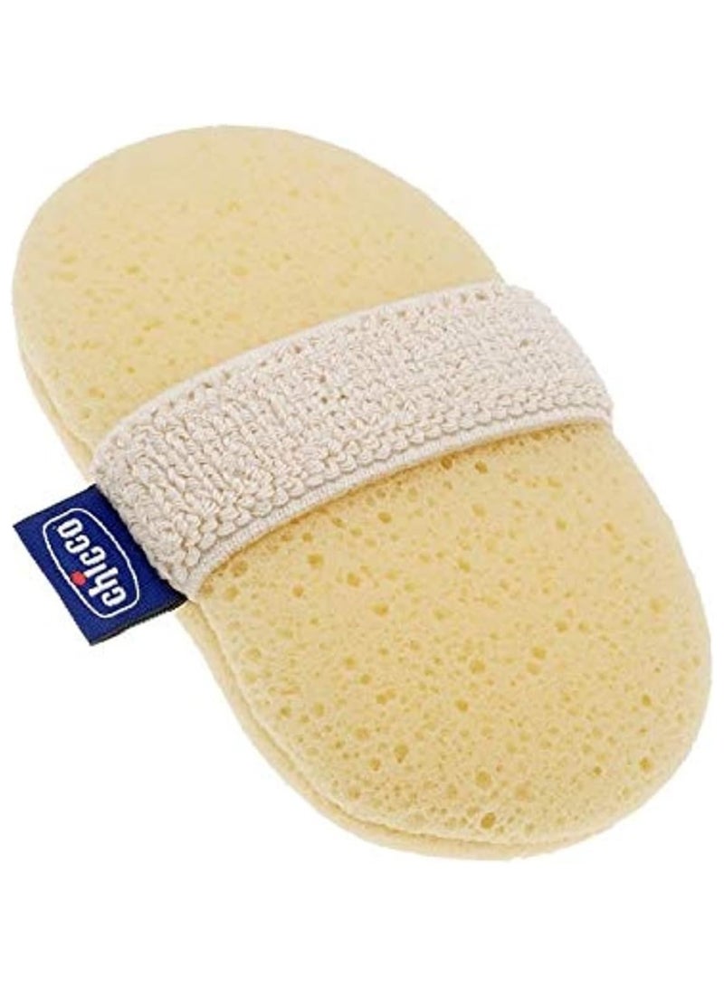 شيكو إسفنجة استحمام طبيعية للأطفال من شيكو – ناعمة، آمنة للبشرة الحساسة، فائقة الامتصاص (لون بيچ) - Image 3