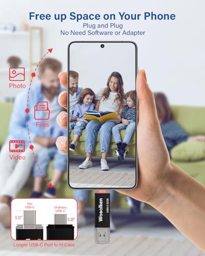 Wooolken USB C Flash Drive 32GB 5 Pack, Wooolken USB 3.0 Dual Drive Type-C Thumb Drive OTG Memory Stick Compatible with iPhone 16/15, Android Smartphone/Tablets/Computers - Image 3