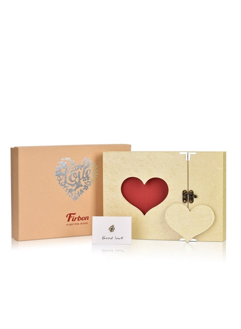 KASTWAVE ألبوم صور كراس العمل مع صندوق هدية، غلاف صور DIY جيب شريط حريري غلاف صلب، كتاب ذكريات DIY مخصص لكتاب الضيوف/ الزفاف/ الطفل/ الذكرى السنوية/ السفر (بيج) - Image 3