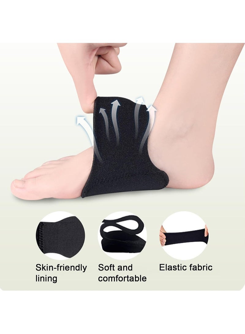 Generic Orthopedic Arch Support Plantar Fasciitis Relief Adjustable Compression Arch Support Brace with Gel Pad Arch Orthotic Cushion Suitable for Flat Feet High Arch Feet Pain Relief  - Image 2