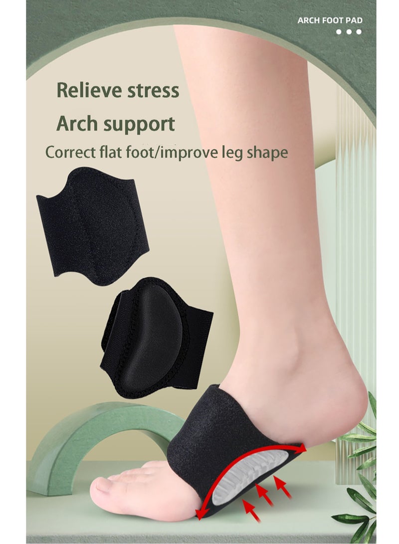 Generic Orthopedic Arch Support Plantar Fasciitis Relief Adjustable Compression Arch Support Brace with Gel Pad Arch Orthotic Cushion Suitable for Flat Feet High Arch Feet Pain Relief  - Image 5