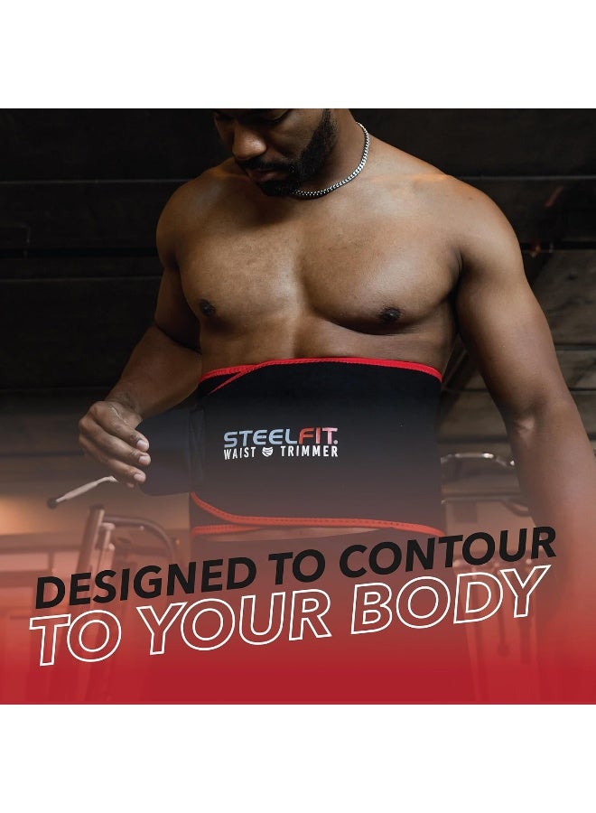 SteelFit Waist Trimmer - Increase Circulation, Sweat More, and Maximum Fat Burning Capabilities - One Adjustable Size - For Men and Women - Image 1