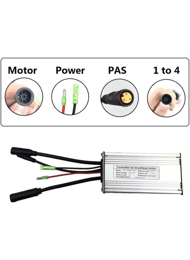 silvercnc Premium E-Bike Brushless Controller 36V/48V 500W 750W Motor Aluminium Alloy Shell Controller Electric Bicycle Conversion Refit Components Parts  - Image 2