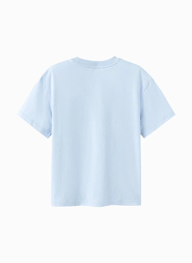 Balabala Blue Kids Boys Round v-neck short-sleeved T-shirt for Men | Best Price UAE