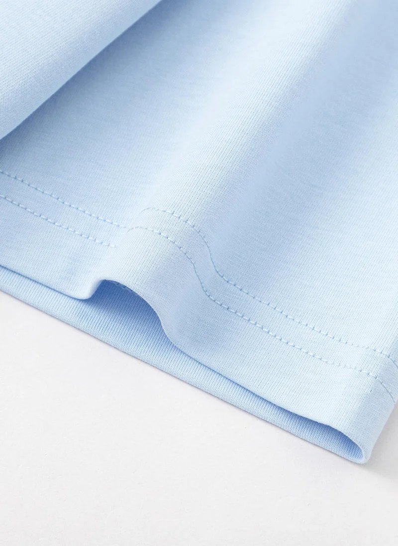 Balabala Blue Kids Boys Round v-neck short-sleeved T-shirt for Men | Best Price UAE