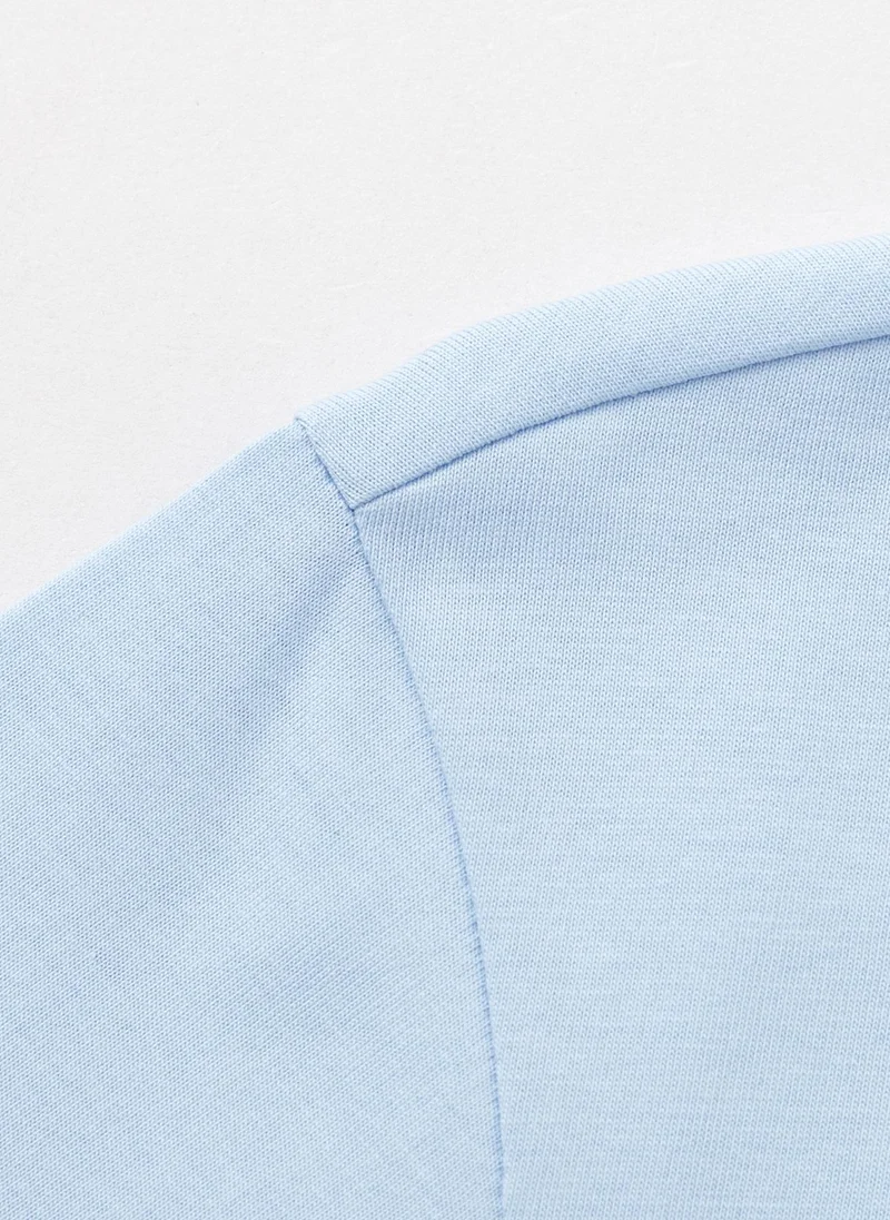 Balabala Blue Kids Boys Round v-neck short-sleeved T-shirt for Men | Best Price UAE