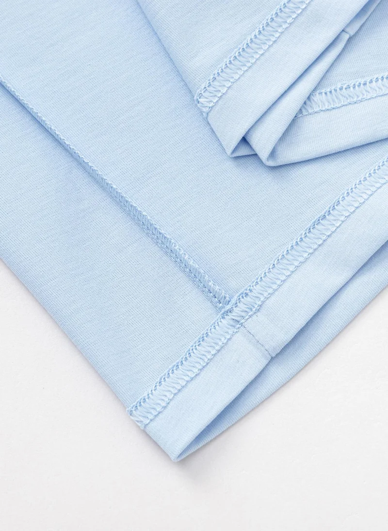 Balabala Blue Kids Boys Round v-neck short-sleeved T-shirt for Men | Best Price UAE