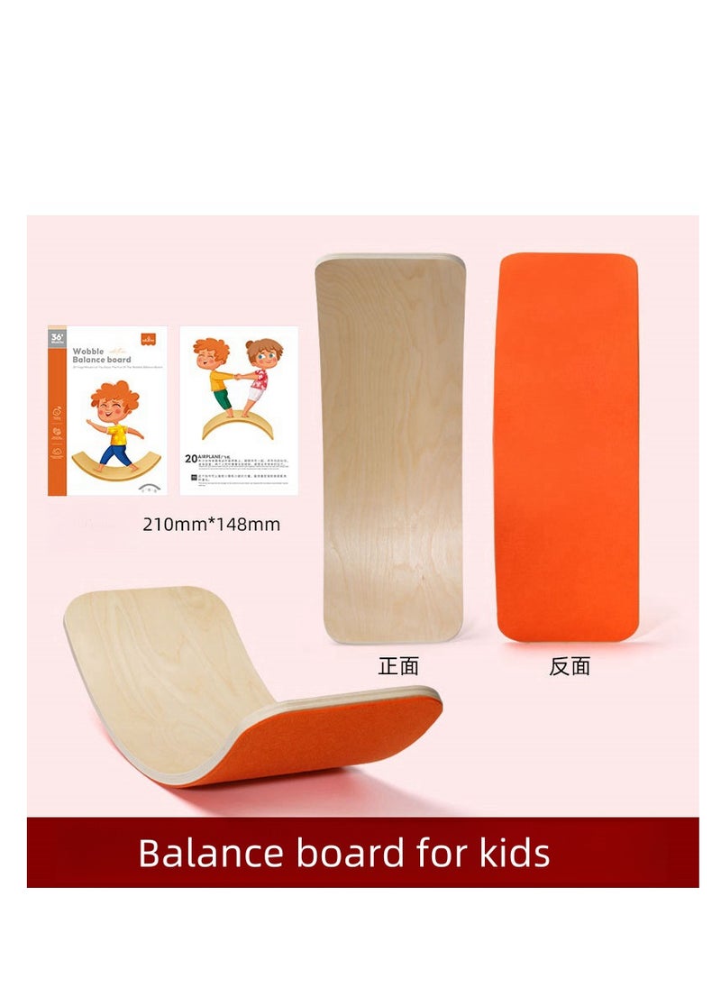 Generic - Wooden seesaw indoor sense system training equipment children balance bending seesaw two-person interaction，3-12 years old, birthday gift - Image 1