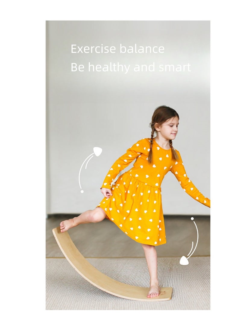 Generic - Wooden seesaw indoor sense system training equipment children balance bending seesaw two-person interaction，3-12 years old, birthday gift - Image 1