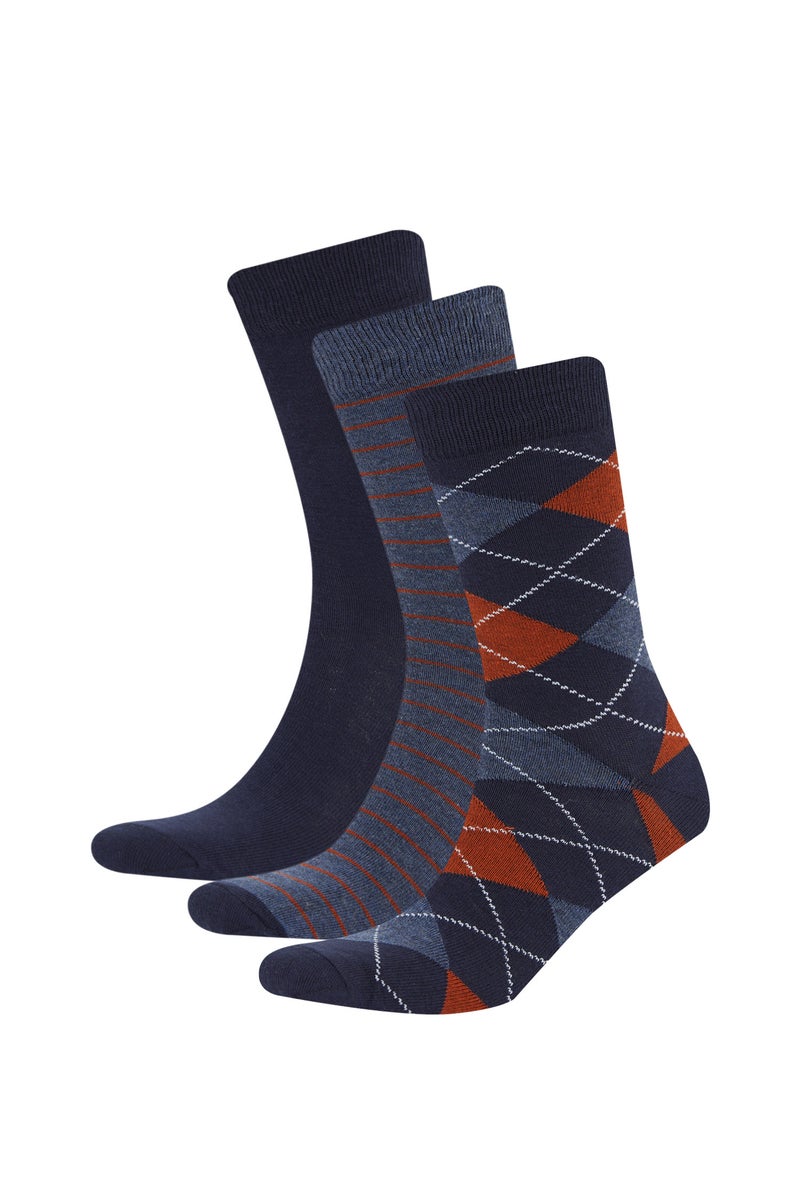 DeFacto Man Man 3 Piece Cotton Long Socks - Image 1