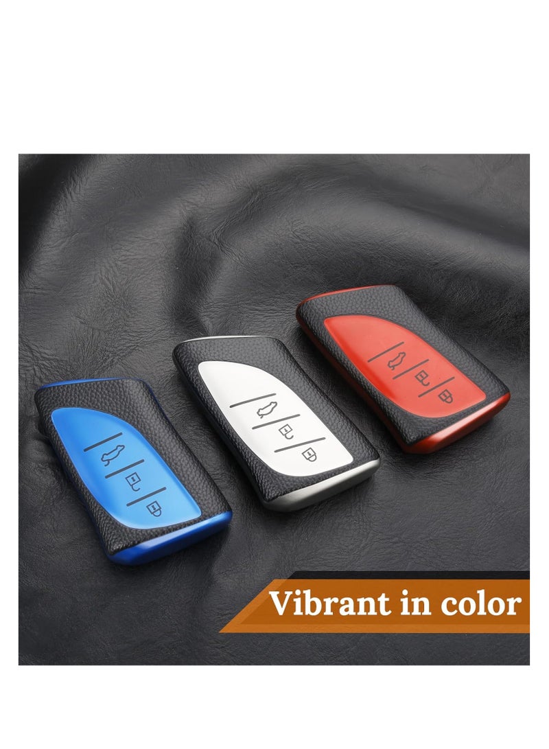 OUYoo غطاء مفتاح أو يو متوافق مع لكزس، يأتي مع سلسلة مفاتيح معدنية، وحقيبة واقية من مادة TPU، وترقية لقشرة TPU بنسيج سطحي محسّن، متوافق مع المفتاح الذكي عن بُعد الجديد للموديلات 2018–2025 ES250 ES350 UX200 NX300h RX350 RX450h GX460 TX550 LX600 LS500 LC500h، مع سلسلة مفاتيح (فضي). - Image 5