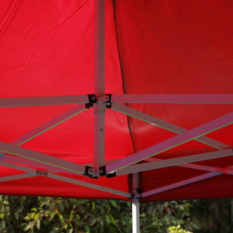 NILAND 10x10 ft Gazebo Tent Top Fabric Durable WeatherResistant Canopy for Outdoor Events Red  - Image 4