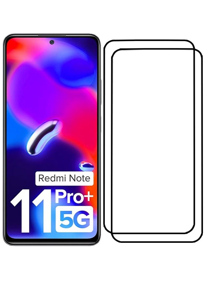 CATANES 2 Pack For Xiaomi Redmi Note 11 Pro+ 5G (India) Screen Protector Tempered Glass Full Glue Back  - Image 2