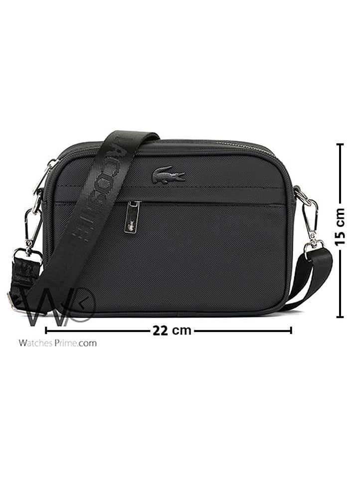 LACOSTE Black Lacoste Crossbody Shoulder Mens Bag  - Image 3