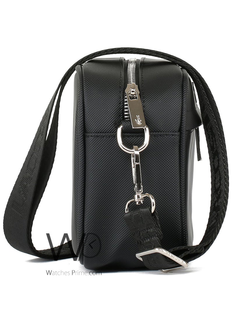 LACOSTE Black Lacoste Crossbody Shoulder Mens Bag  - Image 5