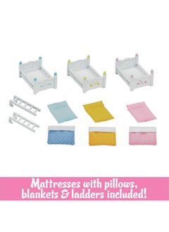 Calico Critters Calico Critters Triple Baby Bunk Beds - Dollhouse Furniture Set for Ages 3+  - Image 2