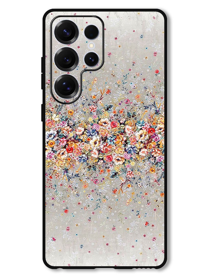 Theodor Protective Case Anti Scratch Shock Proof Bumper Cover For Samsung Galaxy S25 Ultra Small Flowers Abstract Art  - Image 1